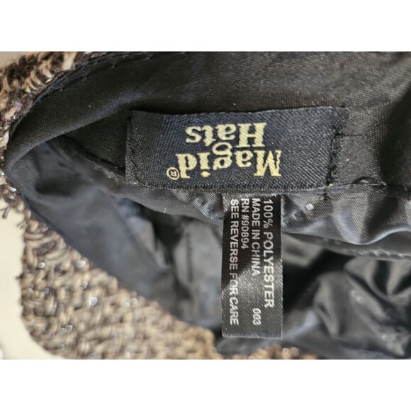 Magid Hats Brown Tweed, Cabbie Newsboy, Baseball Cap - Picture 5 of 7